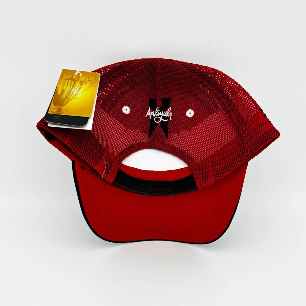 Aaliyah x DMX Youth Trucker Hat Black Red Embroidered Snapback Cap New